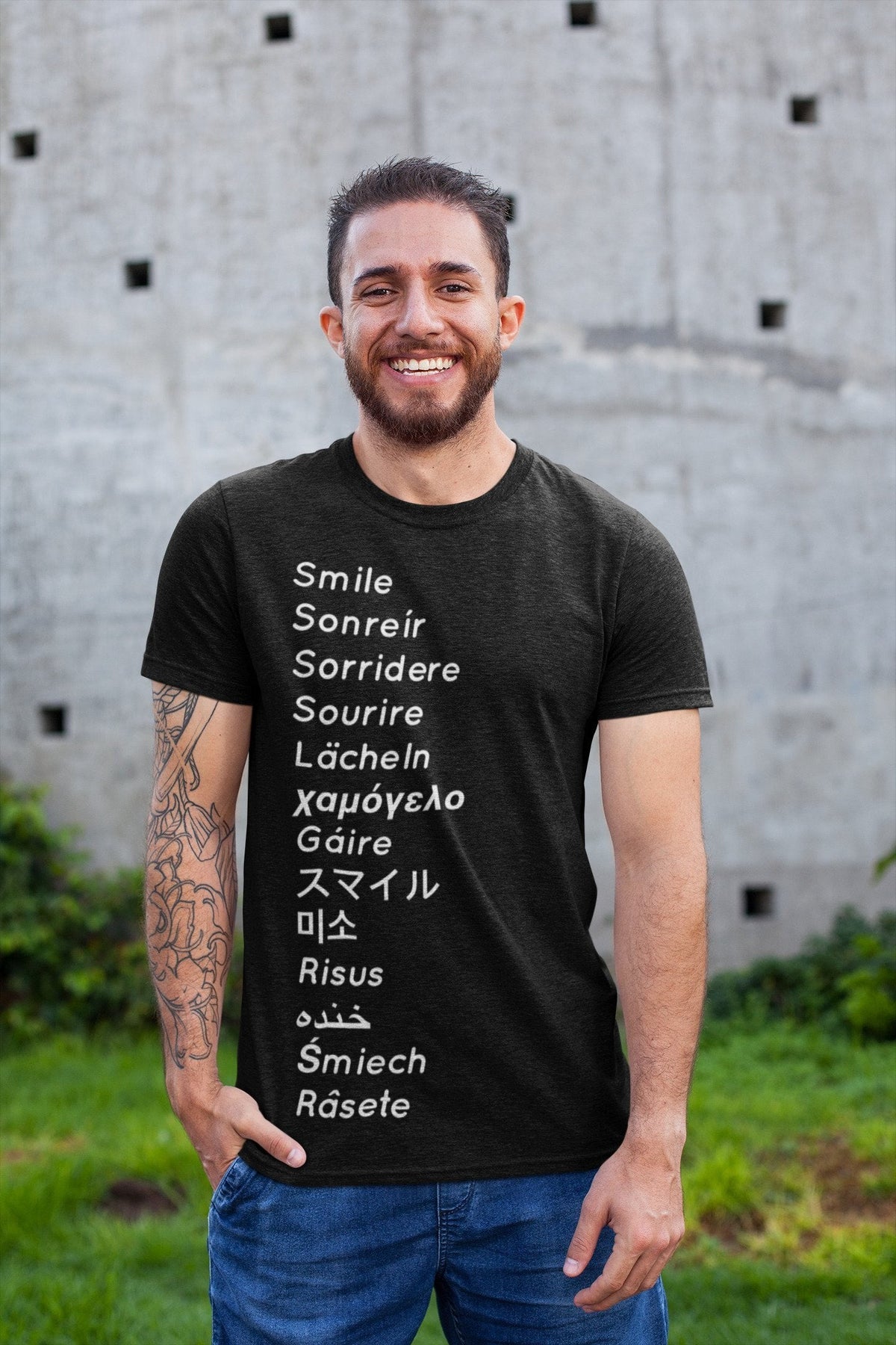 Smile International Languages Unisex Half Sleeve T-Shirt — front view