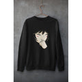 Smiling Anime Girl Unisex Sweatshirt — Black