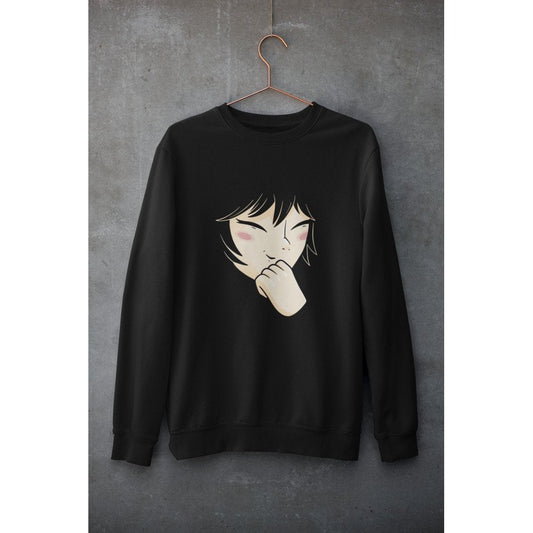 Smiling Anime Girl Unisex Sweatshirt