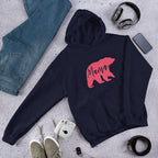 Mama Bear Unisex Hooded Sweatshirt — Navy