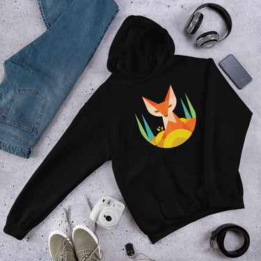 Geometric Fox Unisex Hooded Sweatshirt