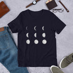 Moon Phases Half Sleeve T-Shirt — Navy