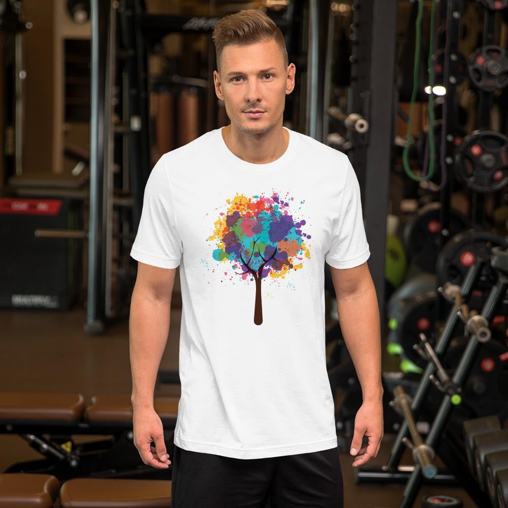 Abstract Tree Unisex Half Sleeve T-Shirt — detail view 3