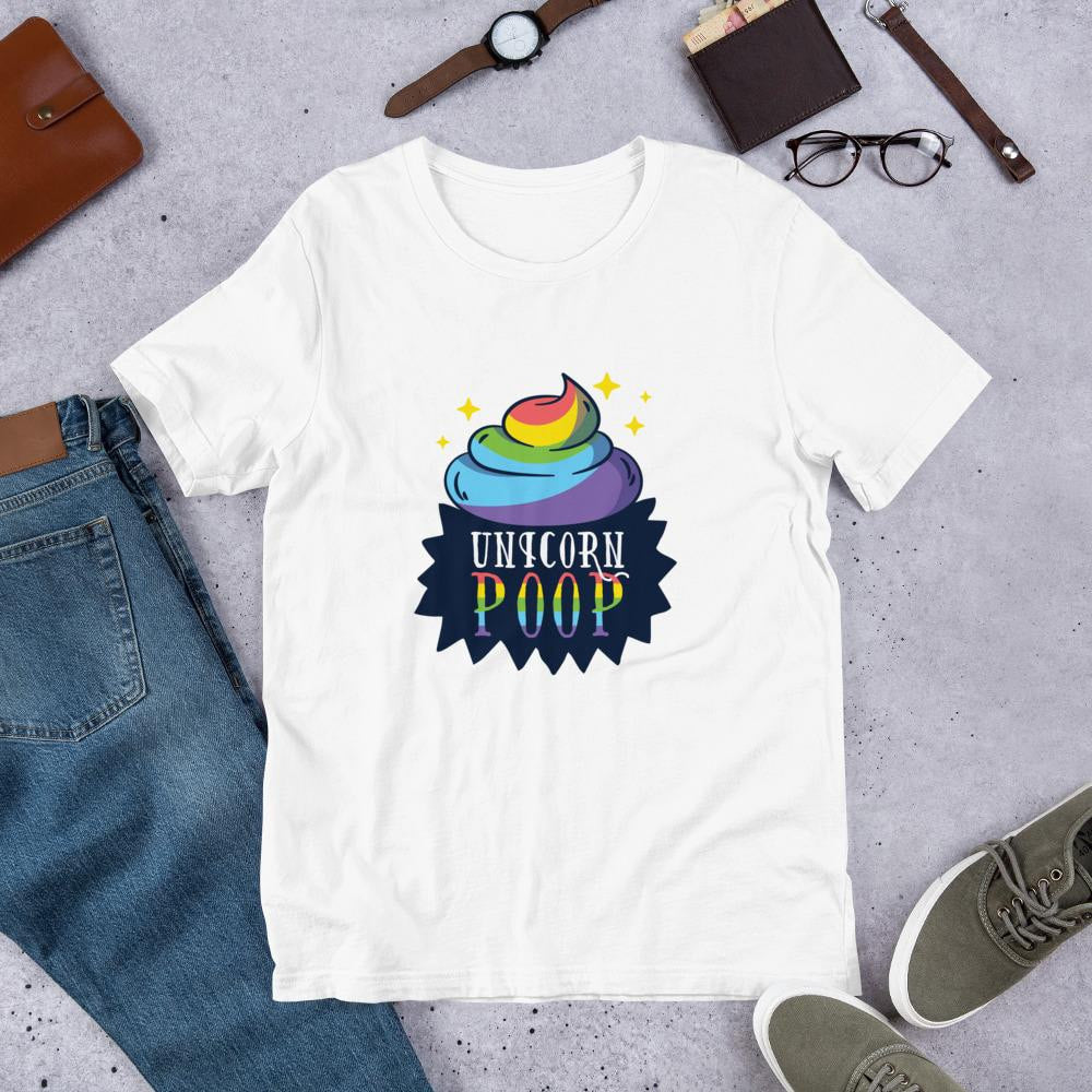 Unicorn poop Half Sleeve T-Shirt — White