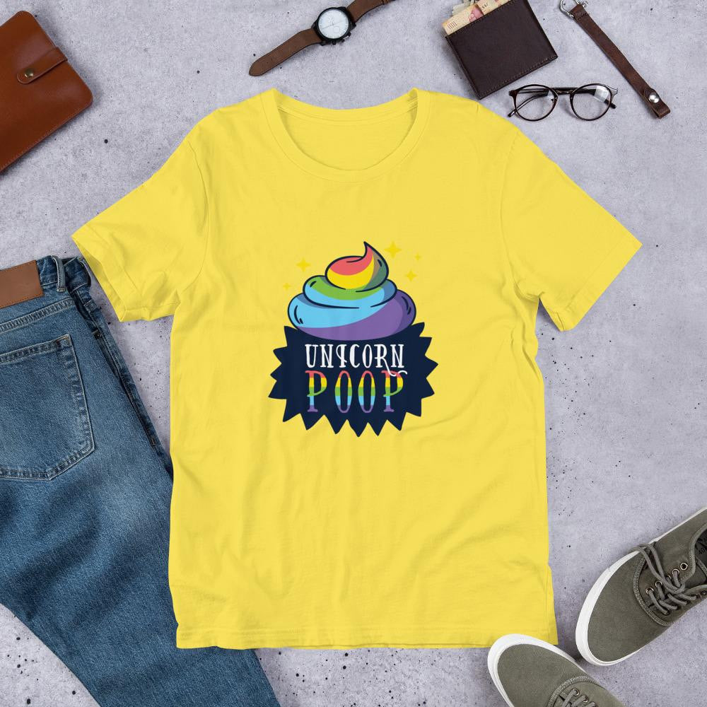 Unicorn poop Half Sleeve T-Shirt — Yellow